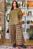 Paloma Tela Peter Pan Blouse Deep Olive